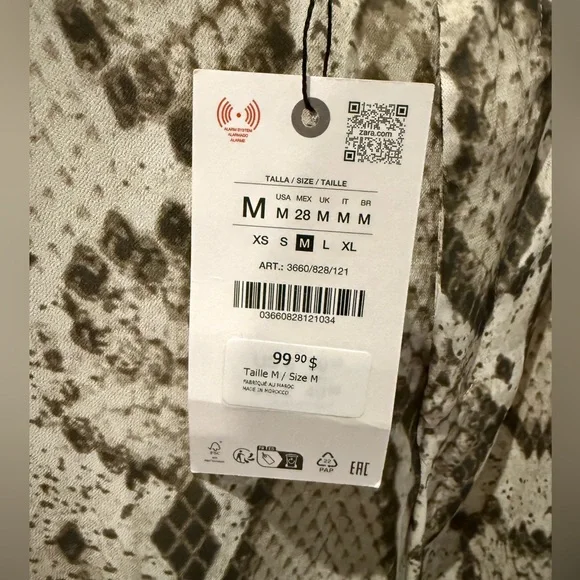 Zara - Wide leg flowy snake print trousers - Picture 5 of 5